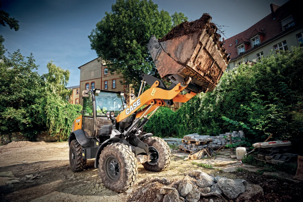 Radlader im Arbeitseinsatz